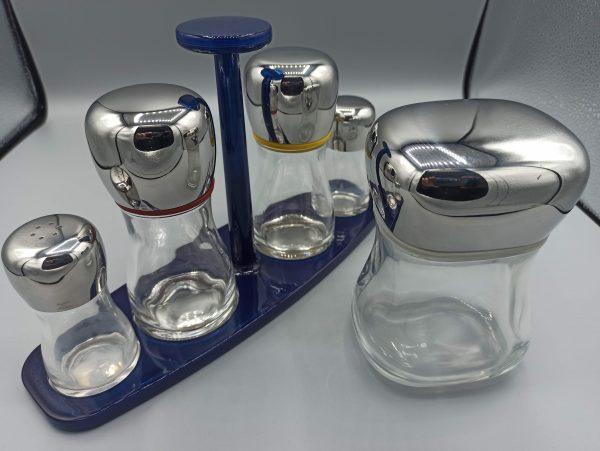 Alessi - Set Zenith per Condimento: Olio, Aceto, Sale e Pepe