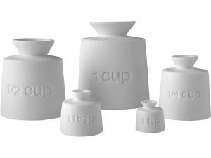 ALESSI MF01S/USA Tower Set di 5 dosatori in porcellana (cups)