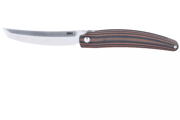 CRKT Ancestor 5930 Brown Black G10 coltello da tasca, design di Darriel Caston