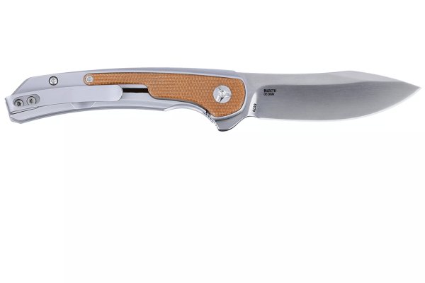 CRKT Padawan 6070 Brown Micarta coltello da tasca, design di Pedro Buzetti