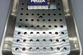 Piatto Rettangolare Inox 18/10 Satinato Fondo cm 4,5 con Griglia