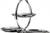 Alessi - Alzata pieghevole in acciaio cromato dal design moderno e dalle linee eleganti Anna Gong