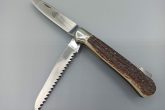 Coltello Jndiana Multiuso Manico Vero Cervo cm 20